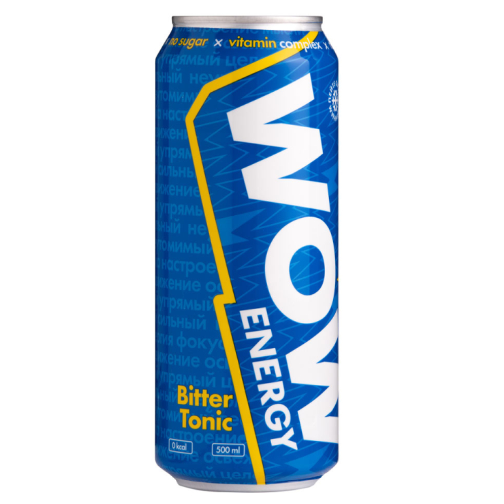Спортивный напиток WOW ENERGY Напиток тонизирующий 450 мл Биттер тоник