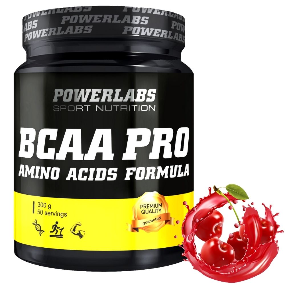  PowerLabs BCAA PRO (БЦАА) 300 g Вишня