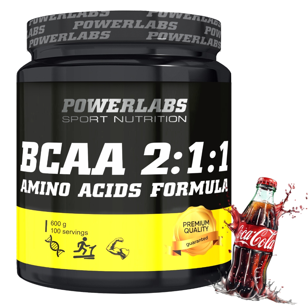 BCAA PowerLabs BCAA (БЦАА) 600 g Cherry cola